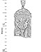 Claddagh .925 Sterling Silver Large 1.5 Inch Jesus Piece Pendant for Men with Crown of Thorns