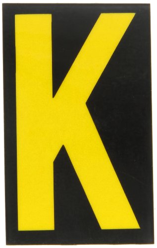 Brady 5000-K lot 10 chiffres lettres réfléchissants Bradylite adhésif 50036
