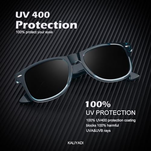 Image of KALIYADI Polarized Sunglasses for Men and Women Matte Finish Sun glasses Color Mirror Lens UV Blocking (3 Pack)