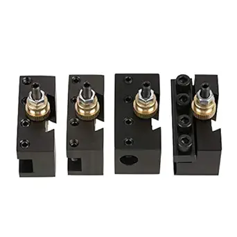 4Pcs Mini Lathe Quick Change Tool Post Holder Kit Boring Blade Turning Facing Holder Set for Many Type of Mini Lathes