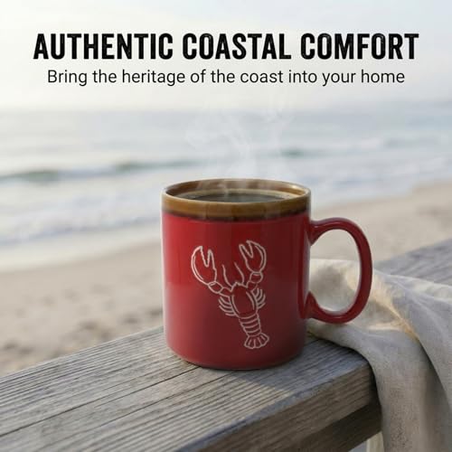 Taza de cerámica Cape Shore 18 oz con diseño de langosta miniatura 2