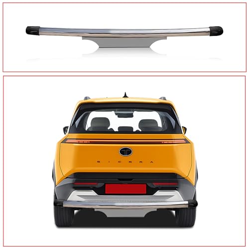 Image of Stainless Steel High Gloss Safety Rear Bumper Protector Sutaible for Tata Sierra