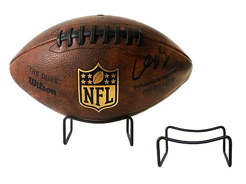 HillSpring Metal Football Display Stand, Base Holder (Bronze, 2 Pack)