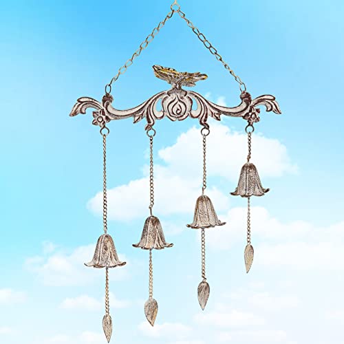 Sungmor バタフライ ウィンド チャイム 屋外用 素敵でかわいい 鋳鉄製ベル 新築祝い ギフト 壁 天井 ツリー 垂直吊り下げベル ホーム ガーデン パティオ 屋内 屋外 装飾用 大きなウィンド チャイム