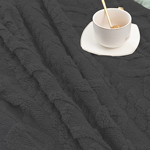 Easy-Going 80X133 Inches Sofa Cover, Jacquard Velvet Oversized Couch Slipcover For 3 Cushion Couch, L Shape Sectional Covers For Dogs, Washable Sofa Blanket, Furniture Protector For Pets, Dark Gray #TOP5