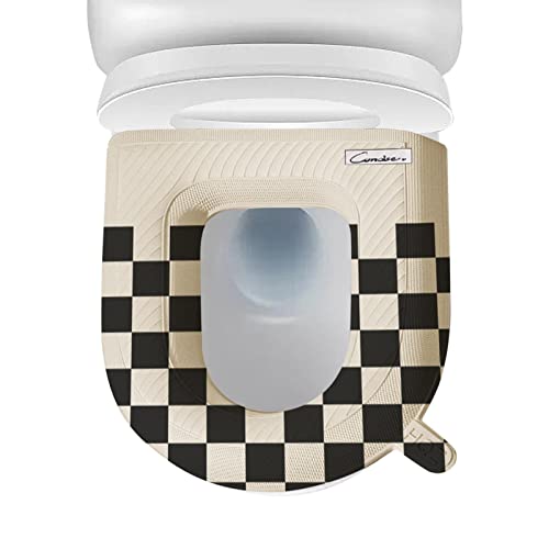 Hearthxy Wasserdichtes Toilettensitzkissen,Waschbarer WC-Sitzbezug - Waschbarer, wasserdichter Eva-Badsitzbezug mit Griff für EIN gemütliches Gefühl und Verdickung – Bild 8