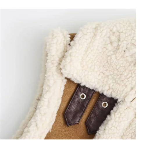 Chaleco de doble cara evita abrigos pesados cuello polo moda mujer cómoda 4