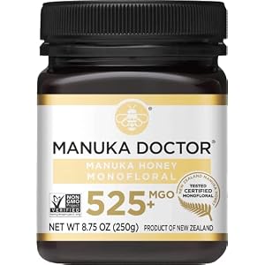 Manuka Doctor – Raw Manuka Honey MGO 525+ Monofloral, 100% Pure New Zealand Honey. Certified. Guaranteed. Raw. Non-GMO (8.75 oz)