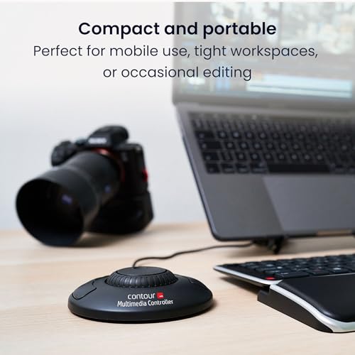 Contour Shuttle Xpress - Multimedia Controller Ergonomic Jog Dial for Video Music Image Editor, USB Multimedia Controller for PC & Mac, 5 programmable Buttons, 7 Speed Jog Ring - Black by Contour - Image 2