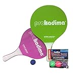 Pro Kadima Paddle Raquet Ball Set - Solid Colors - Bundle Pack (4 Balls Included) (Green/Purple)