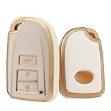 [KUNIO] TOYOTA専用 キーカバー キーホルダー 純正 TPU トヨタ ハイエース 200系 4型 KDH TRH レジアスエース 2013 ポルテ スペイド ncp141 2012 ヤリスX ヴィオス カムリ アイゴ 傷防止 シリコン 保護 軽量 Aホワイト