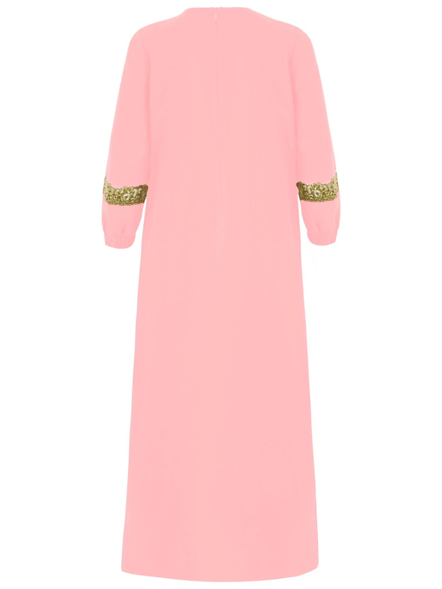 Freebily Vestido Largo Musulmán para Niñas Manga Larga Vestido Árabe
