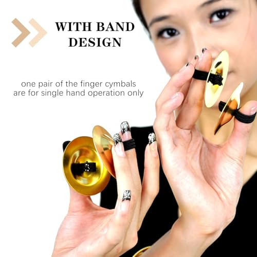 Malijnxin MX28 2 Pairs Finger Cymbals Professional Cymbals Belly Dancing Finger Dance Finger Zills Finger Dance Zills Small Musical Instrument thumb #4