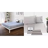 Leesa Studio Memory Foam Mattress in a Box and 100% Cotton Sateen Sheets, Includes Twin Mattress and...