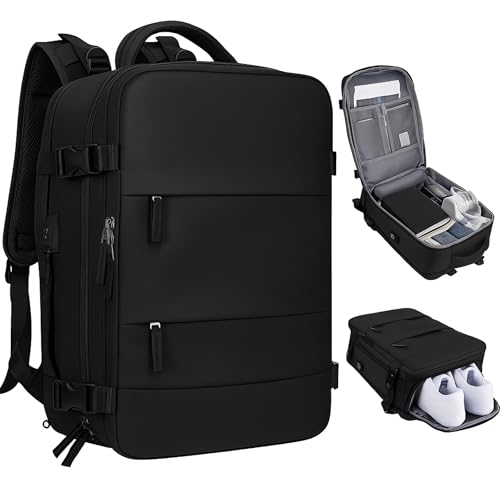 Mochila Feminina e Masculina - Notebook, Casual, Viagem, Trabalho, Escola, Academia, Grande, Impermeável, Resistente - Ideal para Trabalho, Faculdade e Viagens - Com Entrada USB e Passa fio