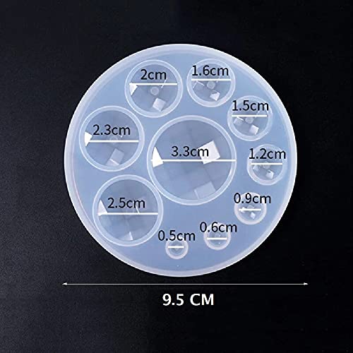 Image of R H LIFESTYLE Mini Dome Semicircle Cabochon Gemstone Pastry Silicone Mold (Stone Cut Mould - Dia 9.5 cm) SM3666