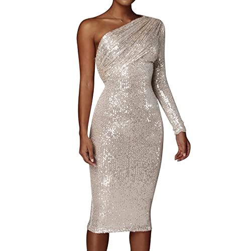 Robe de soirée sexy à paillettes noire et longue pour femme chic