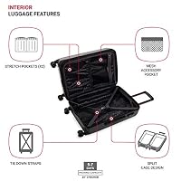 SwissGear 7272 Energie Expandable Hardside Luggage With Spinner Wheels and TSA Lock, Black, Checked-Medium 24-Inch — image 4