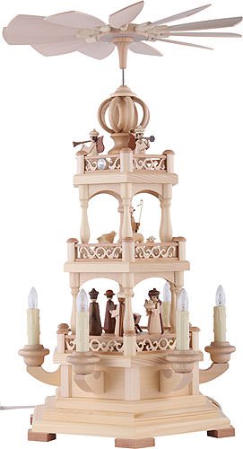 Amazon.co.jp: クリスマスピラミッド 聖書物語 天使 2段 高さ49cm