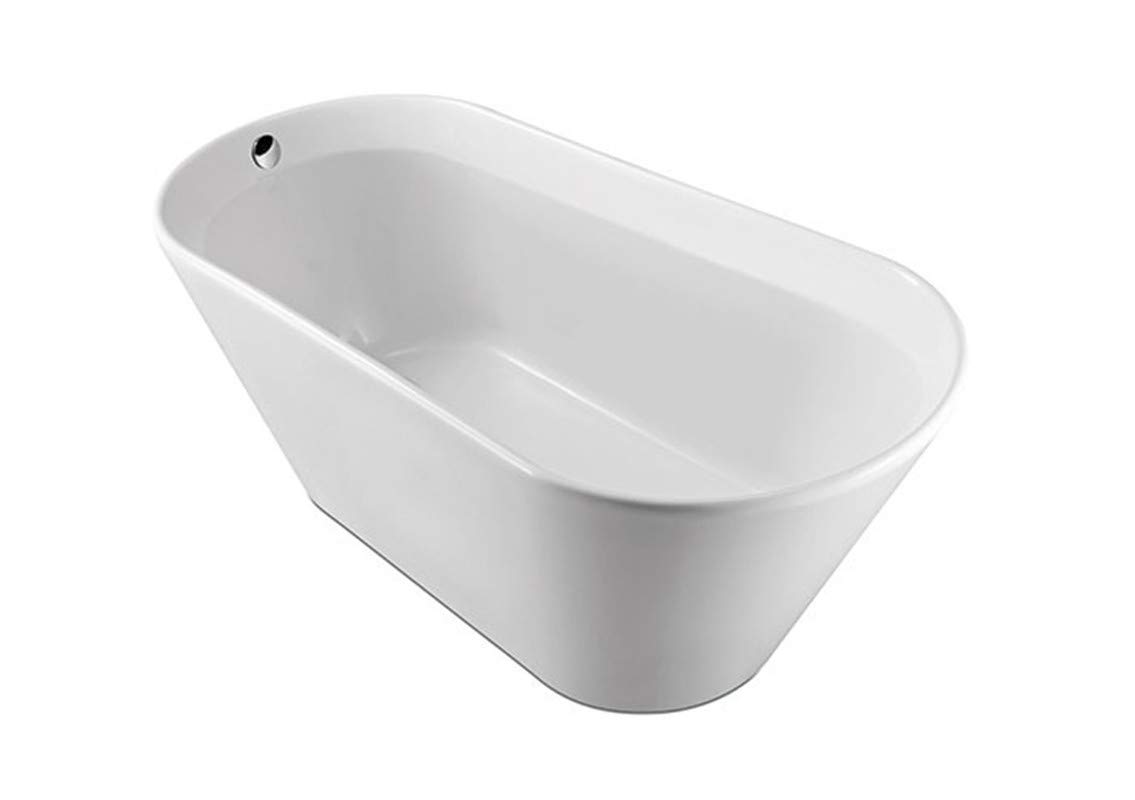 アクリル バスタブ ホワイト 排水口付き Amazon | 61インチ 自立式