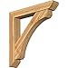 Ekena Millwork BKT0806X48X48LEC06RWR Legacy Slat Rough Sawn Bracket w/Offset Brace, Western Red Cedar