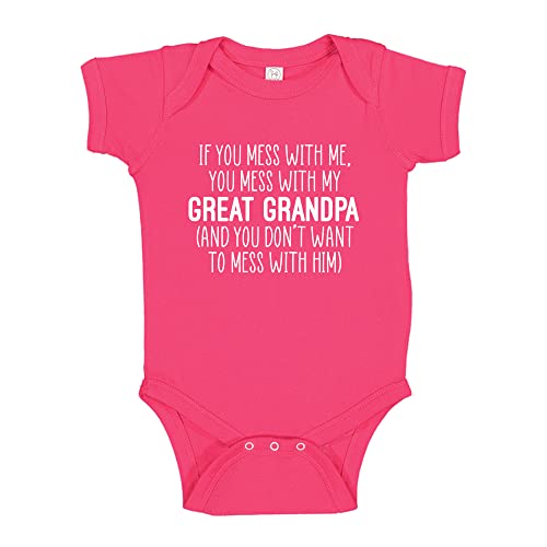 Image of Don't Mess with My Great Grandpa Baby Bodysuit One Piece or Toddler T-Shirt Funny Great Grandfather Gift