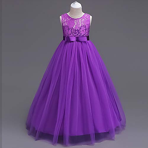 Big Girl Vintage Lace Junior Bridesmaid Dress Dance Ball Pageant Maxi Gown Floor Long for Party Wedding3