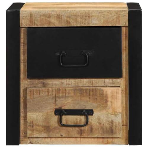 Table de chevet manguier brut massif design flottant rustique chic x2 - 8