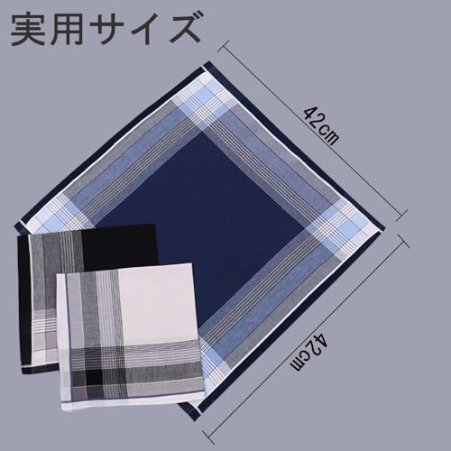 DONGFANGB メンズハンカチ 42×42cm 3枚セット