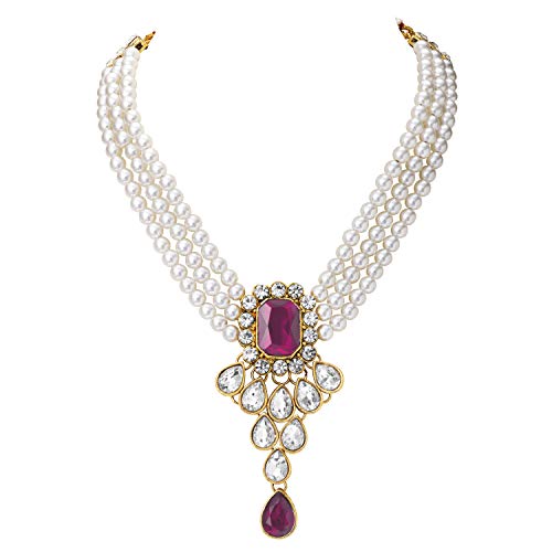 Image of Peora Crystal Faux Pearl Jewellery Gift Set for Women