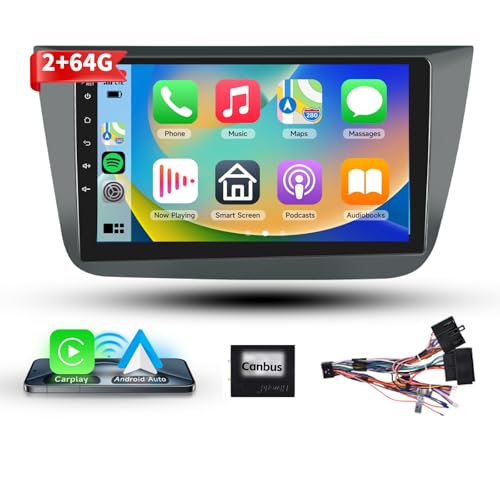 Podofo Carplay Autoradio für Seat Altea 2004-2015(Linkslenker),Android 2G+64G
