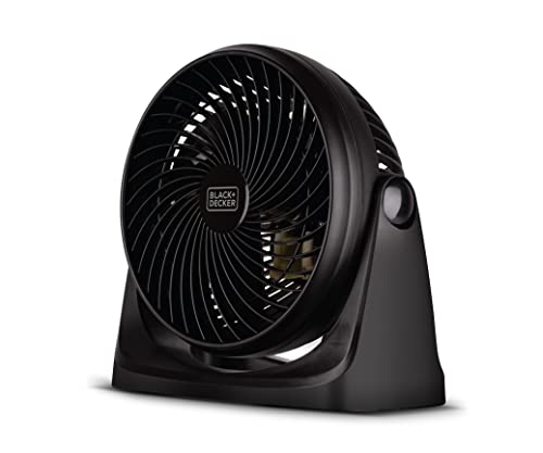 BLACK+DECKER 7-Inch Portable Turbo Fan, 3-Speed Settings, Desktop Personal Cooling for Table with...