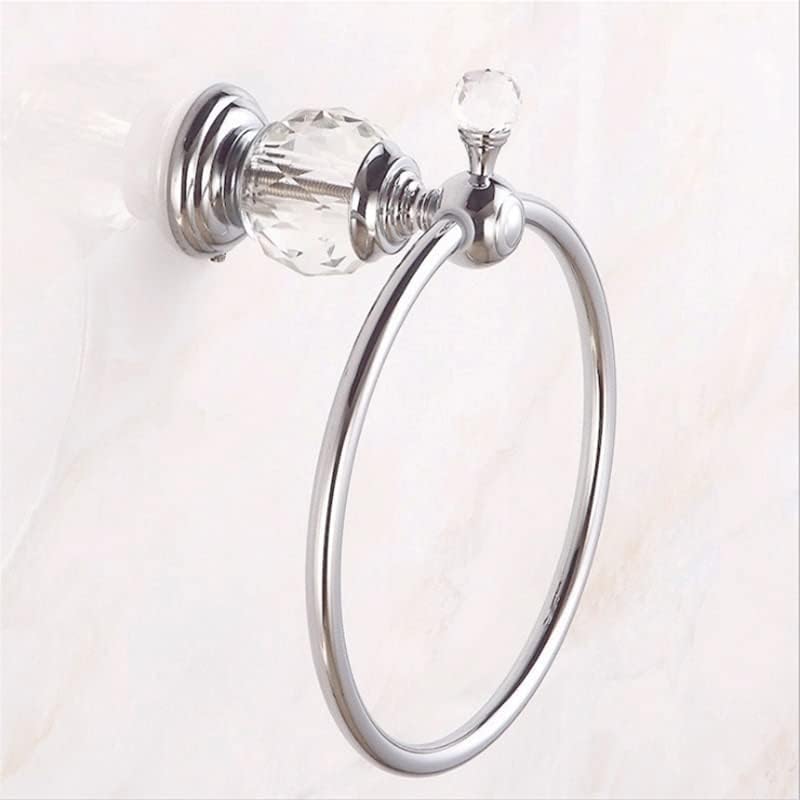 LSLYTQ Towel Rings, Luxury Crystal Brass Gold Towel Ring, Towel Holder, Bath Towel Bar, Bathroom Accessories Home Decoration