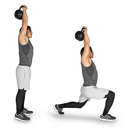 Image of ProsourceFit Adjustable 40-lb Cast Iron Kettlebell Weight Set for Home Gym Strength Training
