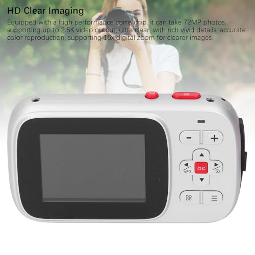 Cámara digital 72MP 2.5K HD con pantalla IPS y zoom 16x miniatura 5