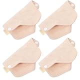 MUCKLILY 4 STÜCKE Wiederverwendbare Waschbare Baumwoll Menstruationsbinden Atmungsaktive Hygienische Damenbinden für Leichte bis Mittlere Tage Geeignet für Reisen Wochenbett und