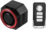 QUMOX SF33R Bike Tail Light with Alarm, USB-C Rechargeable Smart Brake Light, IP65 Waterproof, Remote Control, Anti-Theft Siren for Bicycle, E-Bike, Scooter