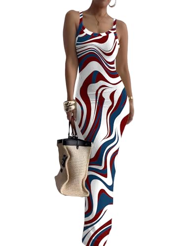 Image of HTD Women Summer Sexy Maxi Bodycon Long Dress Casual Slip Dresses