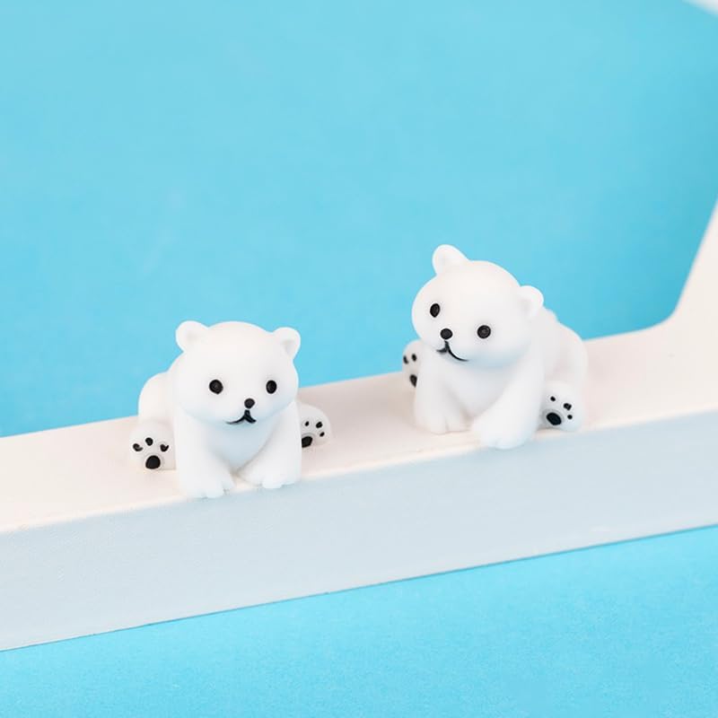 16Pcs Cartoon Three-dimensional Cute Polar Bear DIY Resin Accessories For Mobile Phone Case Decoration Hairpin Storage Box Bedroom Wall Decoration image 4 of 9 B0D5CVTBPL