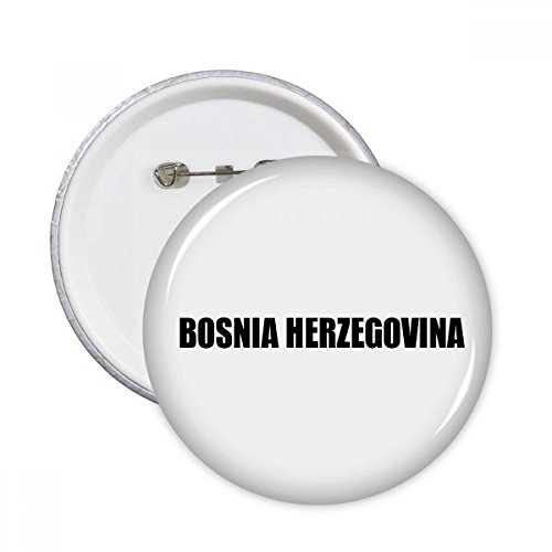 Pins Bosnie-Herzégovine badge bouton rond noir vêtement décoration S