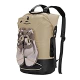 Mochila Impermeável Estanque 20l Para Aventura Naturehike (Bege)
