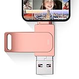 ✔【Aplicación inteligente compatible con memoria】Instala la aplicación "LUV-Share" para teléfono o para ampliar la memoria; USB Stick para iOS puede mover/copiar/cortar/cremallera/cifrado de datos desde el teléfono local a la ampliación de memoria externa. Amplie el espacio de almacenamiento de su teléfono en un instante, compatible con Plug and Play.