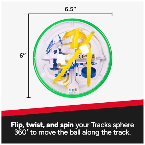 Image of Rubik's Cube, Rubik's Tracks 70 3D Gravity Maze & 3D Puzzle Game with 70 Obstacles, Challenging Problem-Solving Brain Teaser, Fidget Toy, Sensory Puzzle for Adults, Teens, Kids, for Ages 8 & Up