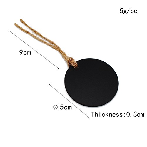 Ultnice 10Pcs Mini Chalkboard Double Sided Round Small Blackboard Message Board With Hemp Rope For Home Wedding Decoration Pendant Diy Accessories #TOP3