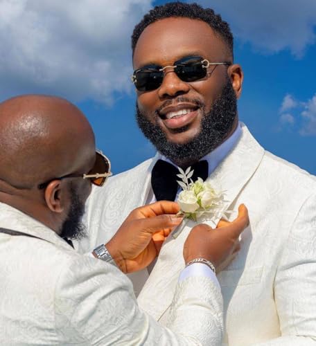 Luxury White Jacquard Double-Breasted Tuxedo Blazer, Shawl Lapel, Slim Fit, Formal Wedding Suit Jacket2