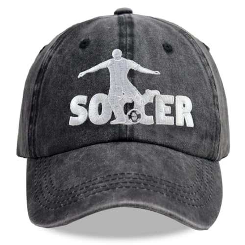 Soccer Hats for Men Women, Adjustable Cotton Soccer Ball Game