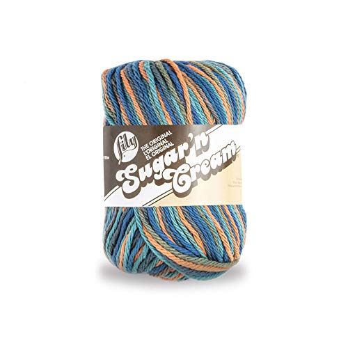 Lily Sugar'n Cream Super Size Ombres Yarn, 3 oz, Capri Ombre, 1 Ball