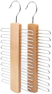 YANYUESHOP Percha de Madera para Corbatas de 20 Barras - Bufanda, Cinturón, Organizador de Accesorios Útil para Colgar Cinturones y Bufandas Finas (Color : A)