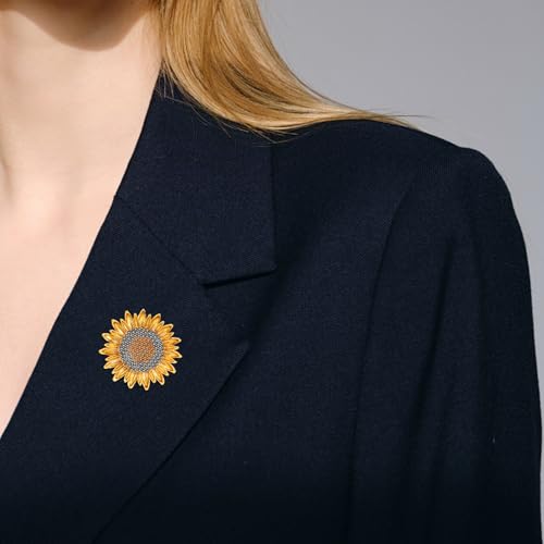 Image of Enamel Brooch Pin For Women Men, Vintage American Flag Crystal Lapel Pin, Christmas Brooch Suit Dress Clips Accessory Gift