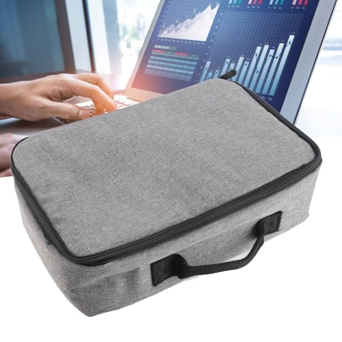 Funda de viaje para proyector Qinlorgo, bolsa de almacenamiento con bolsillo interior para ajuste seguro, nailon resistente para la mayoría de los proyectores y accesorios, 13,6 x 7,9 x 4 pulgadas miniatura 4